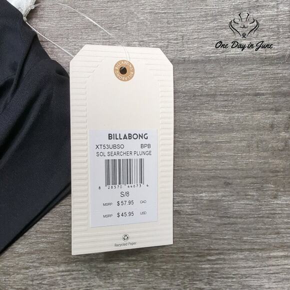 Billabong Sol Searcher Plunge Bikini Top Size S - Picture 4 of 5